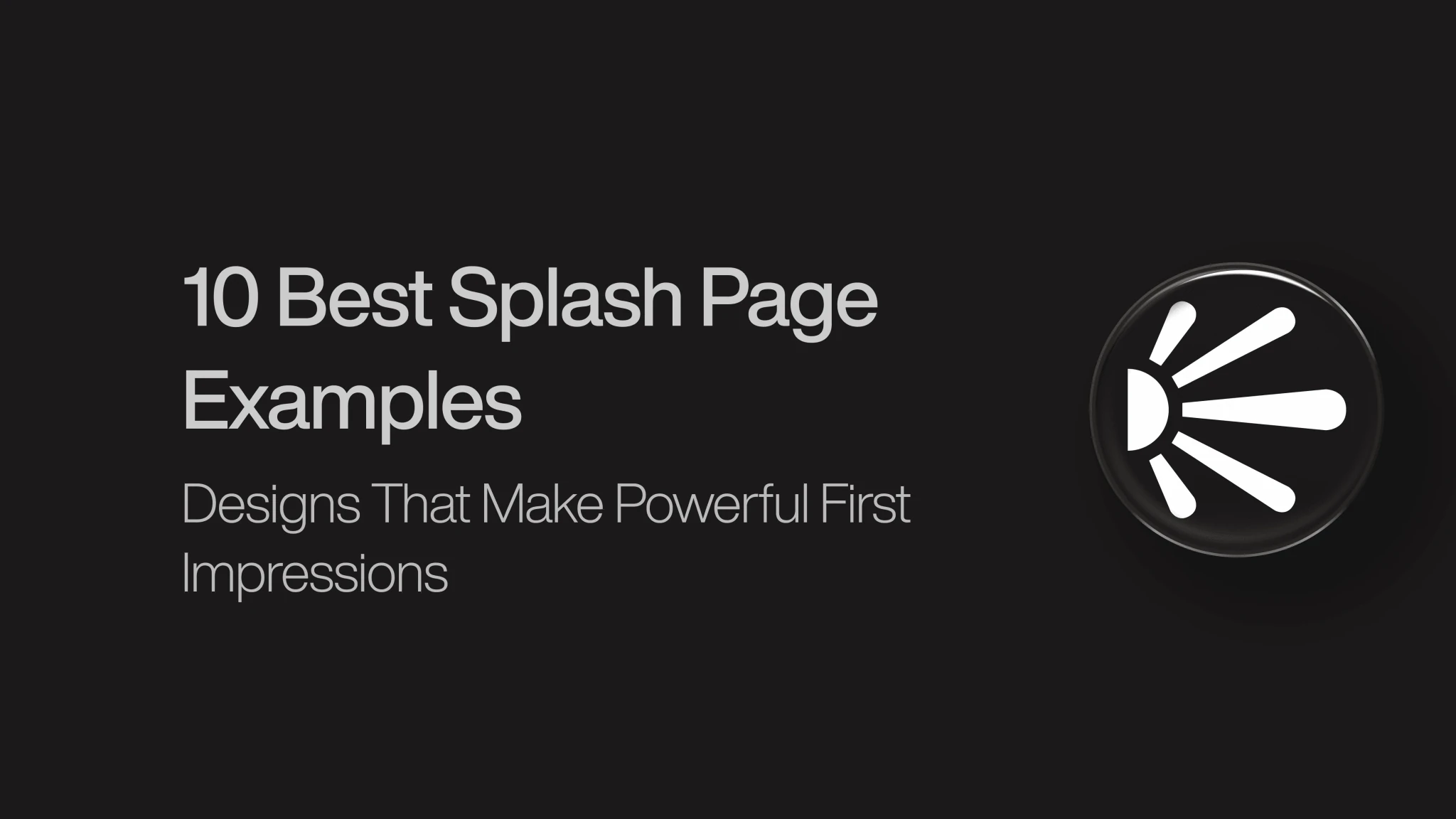 Best Splash Page Examples