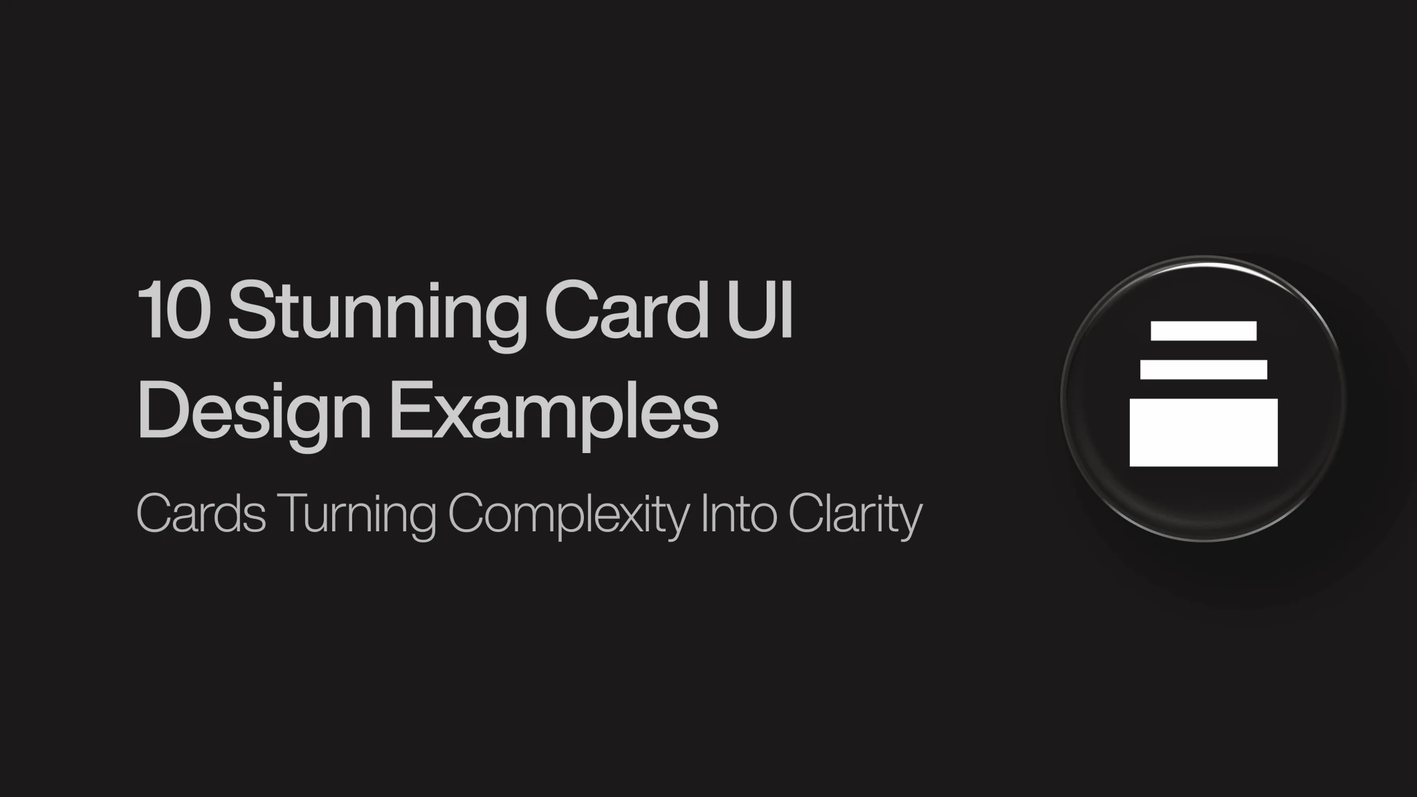 Card UI Design Examples