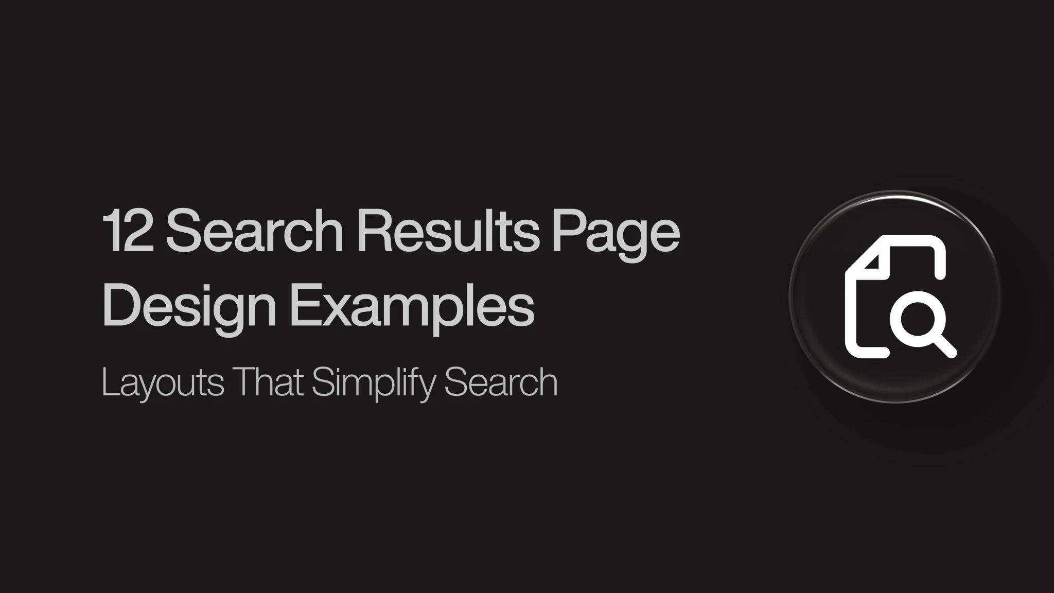 Search Results Page Design Examples