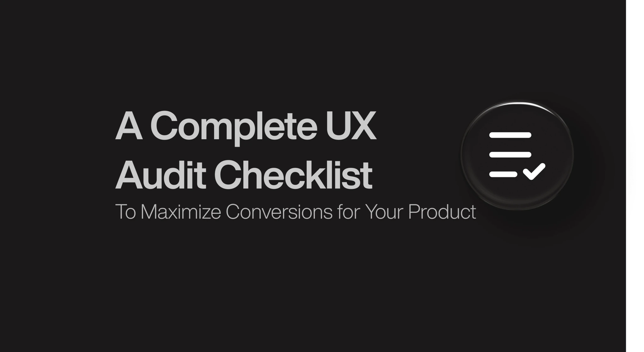 UX Audit Checklist