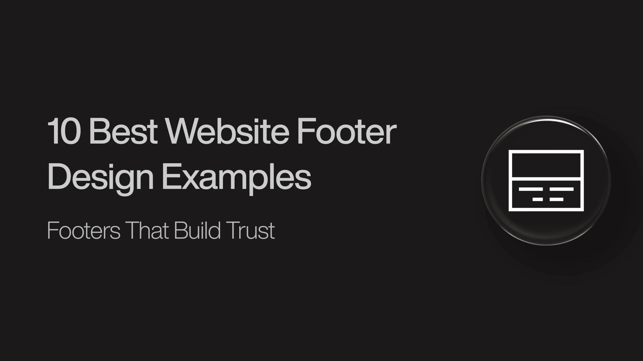 Website Footer Design Examples