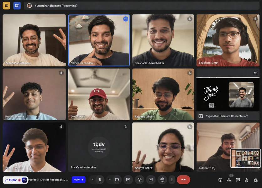 The Bricx team waving on a video call