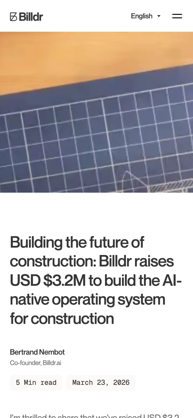Billdr raises $3.2M seed: blog post