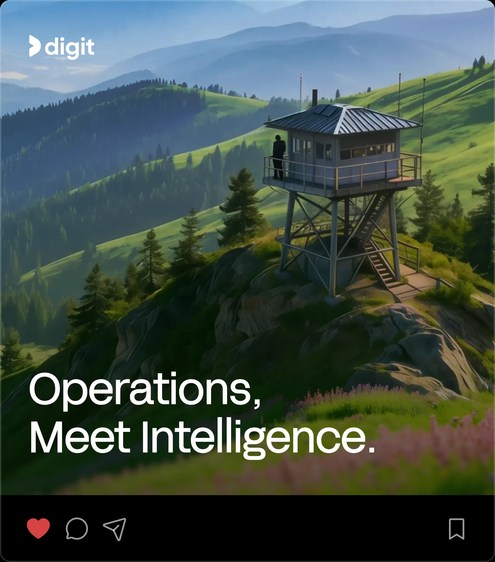 Digit social post — “Operations, Meet Intelligence.”
