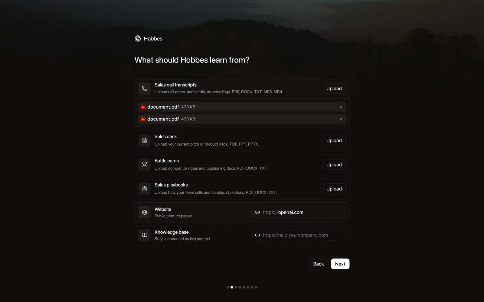 Hobbes product interface 4