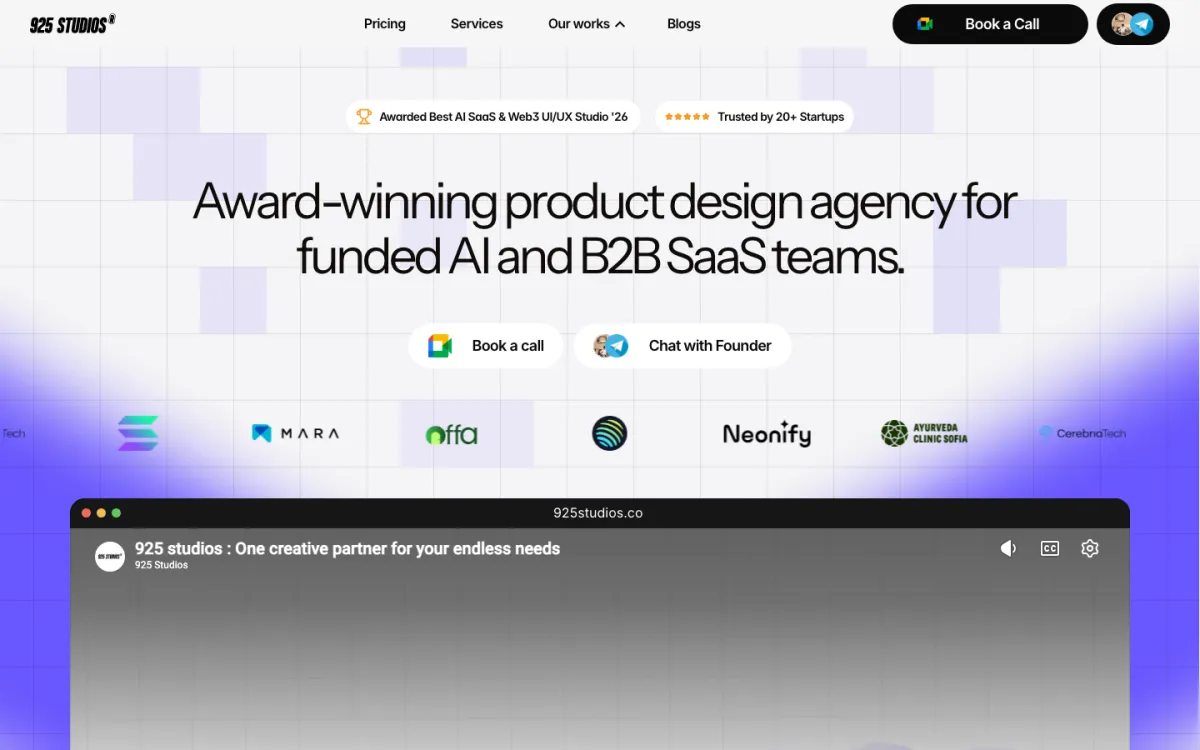 925Studios homepage