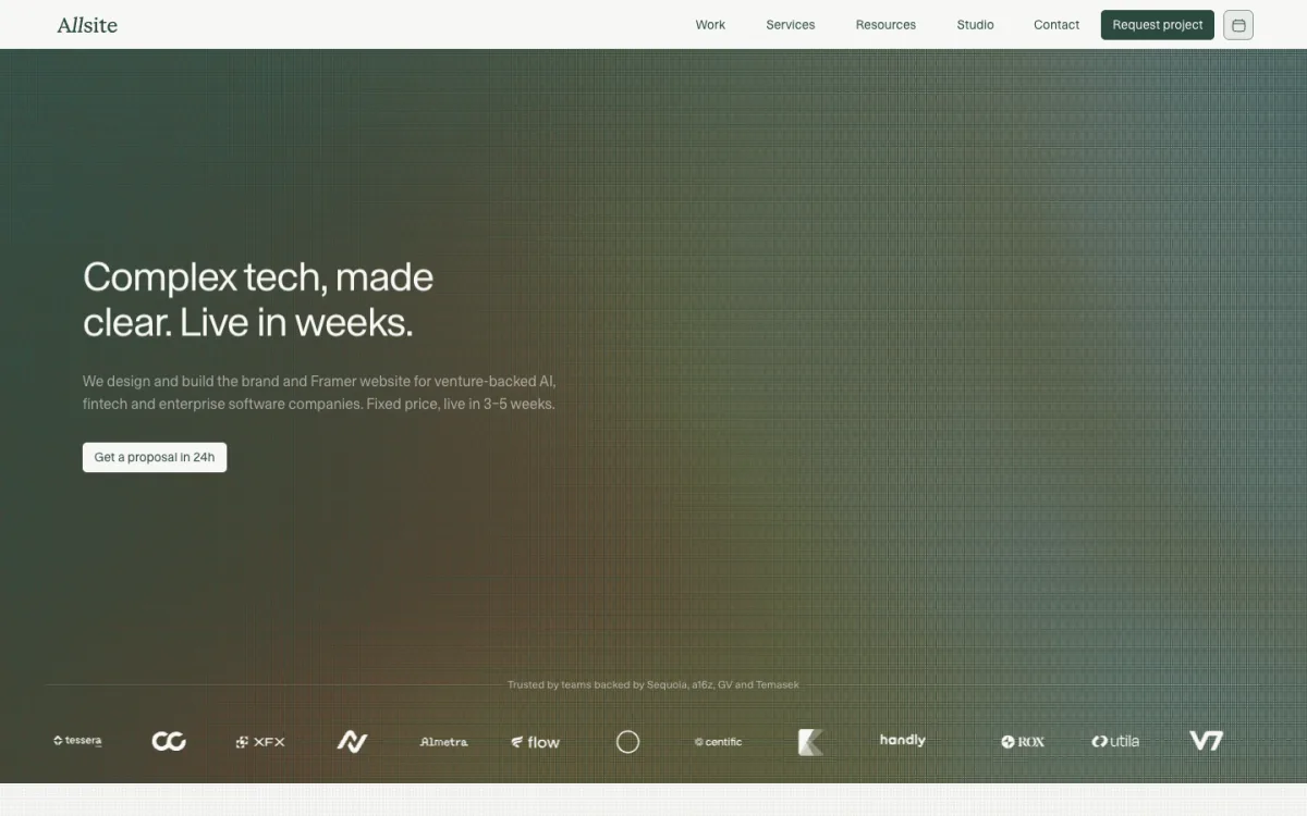 Allsite Studio homepage