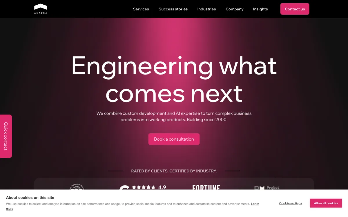 Anadea homepage