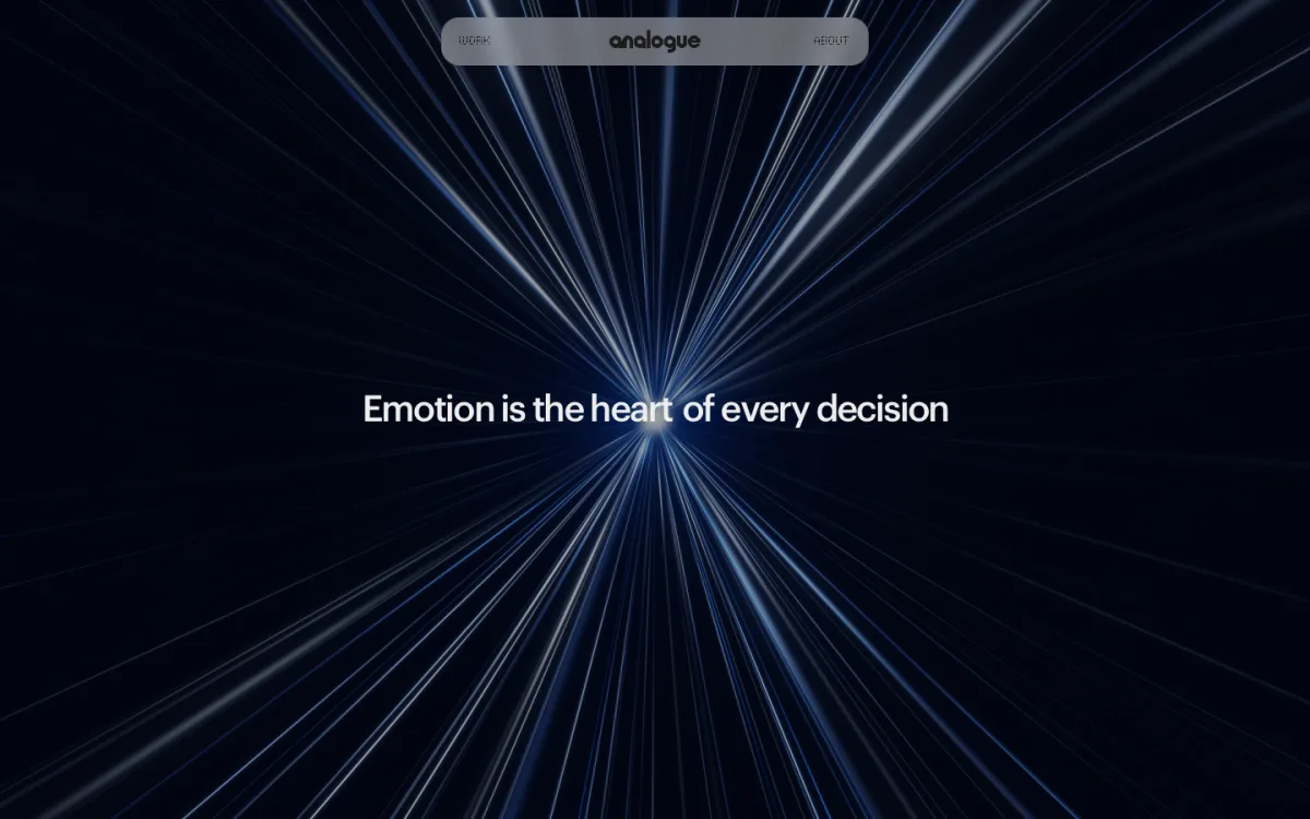 Analogue homepage