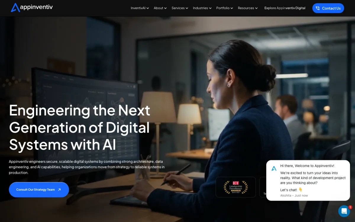 Appinventiv homepage