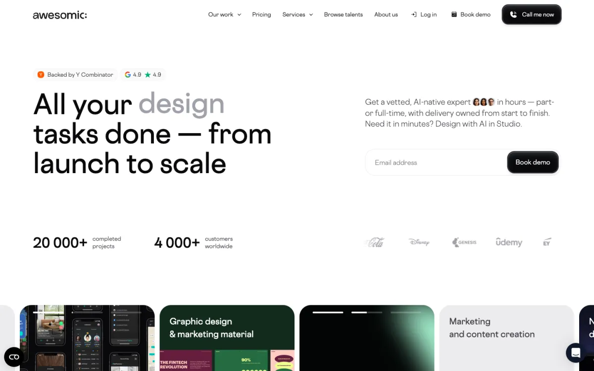 Awesomic homepage