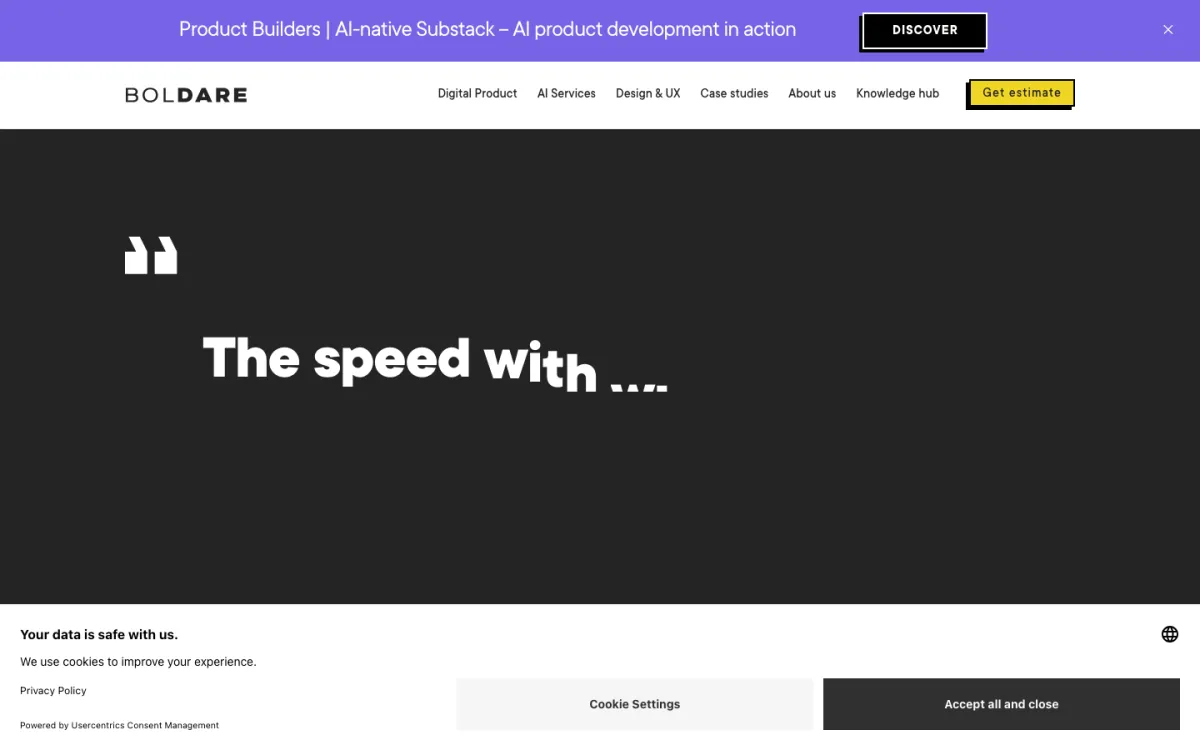 Boldare homepage