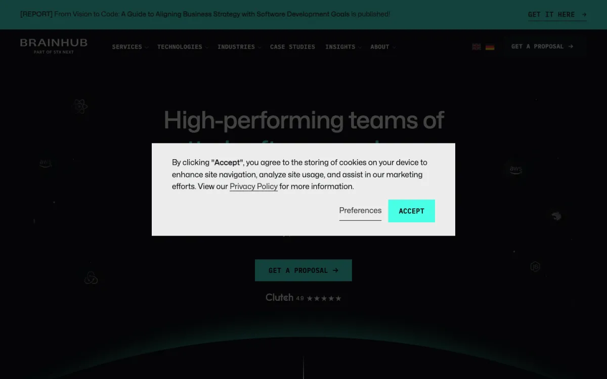 Brainhub homepage
