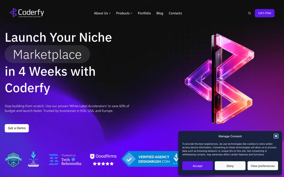 Coderfy homepage
