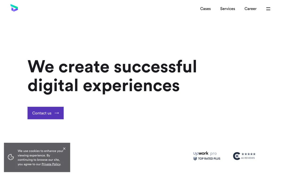 Devima Solutions homepage