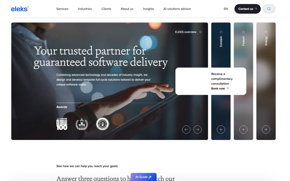 ELEKS homepage