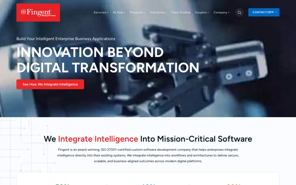 Fingent homepage