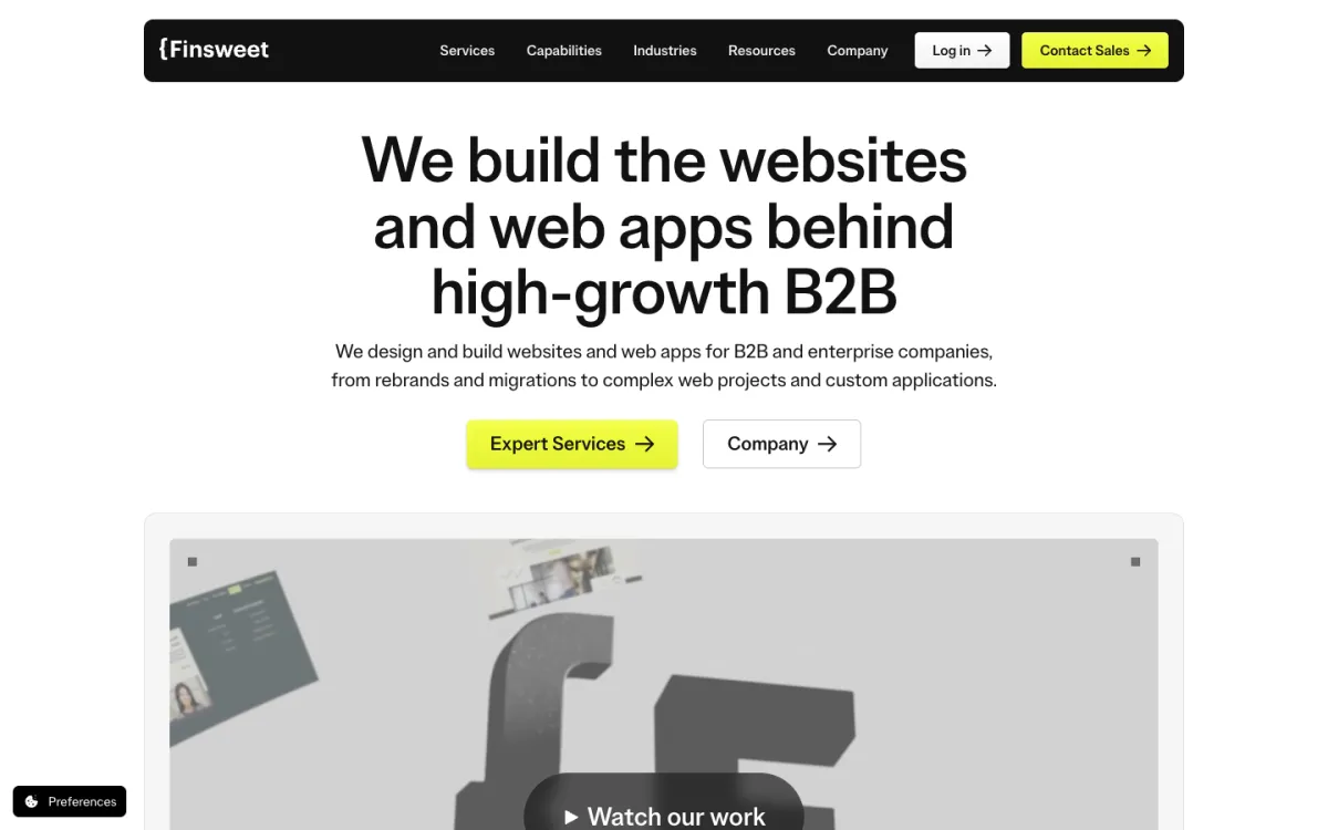 Finsweet homepage
