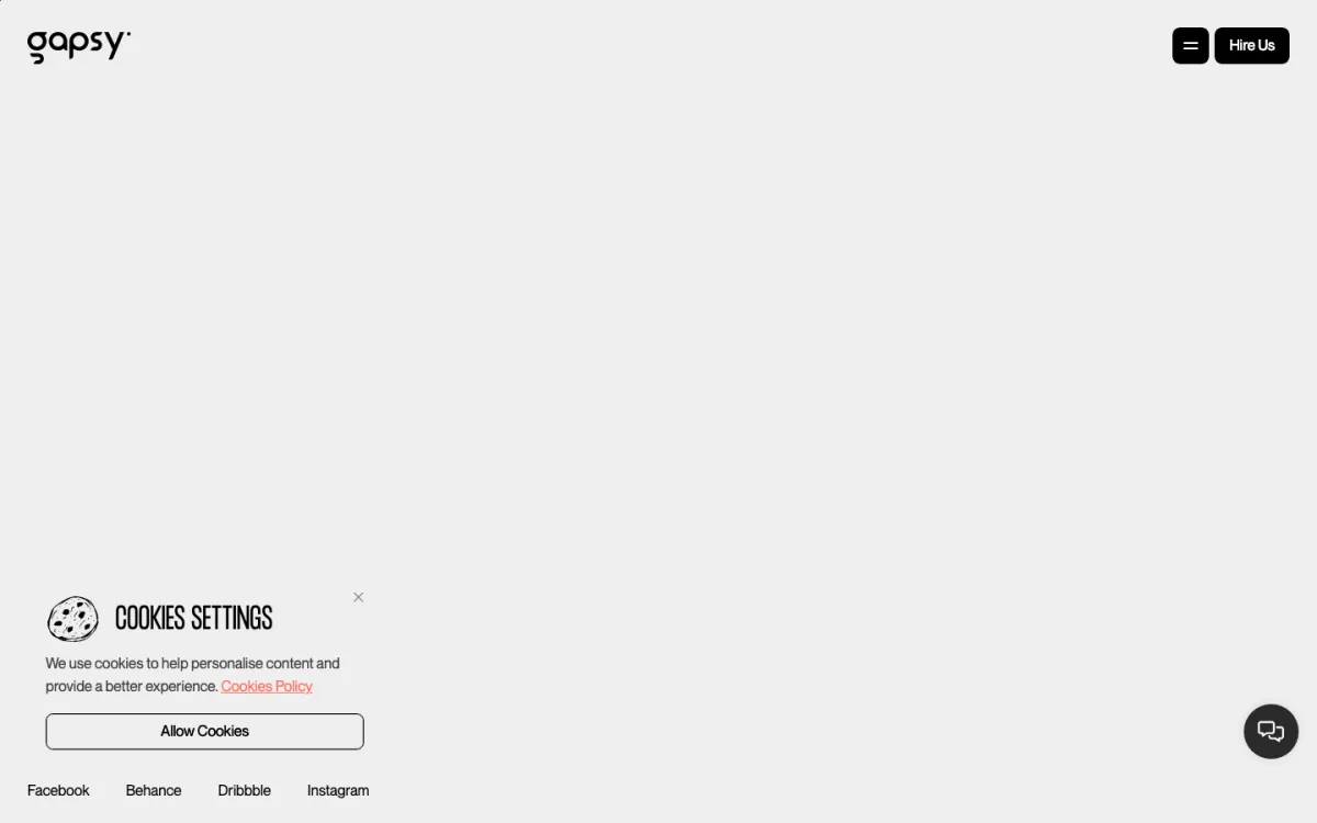 Gapsy Studio homepage