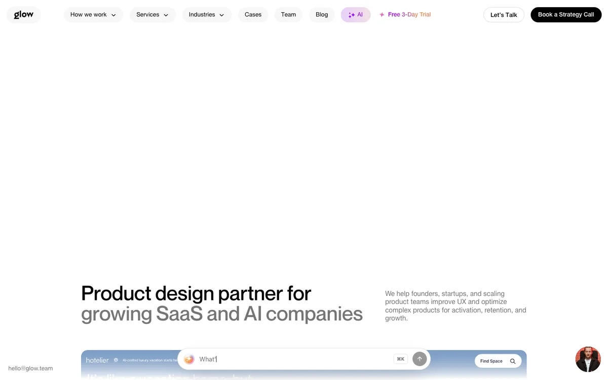 Glow Team homepage