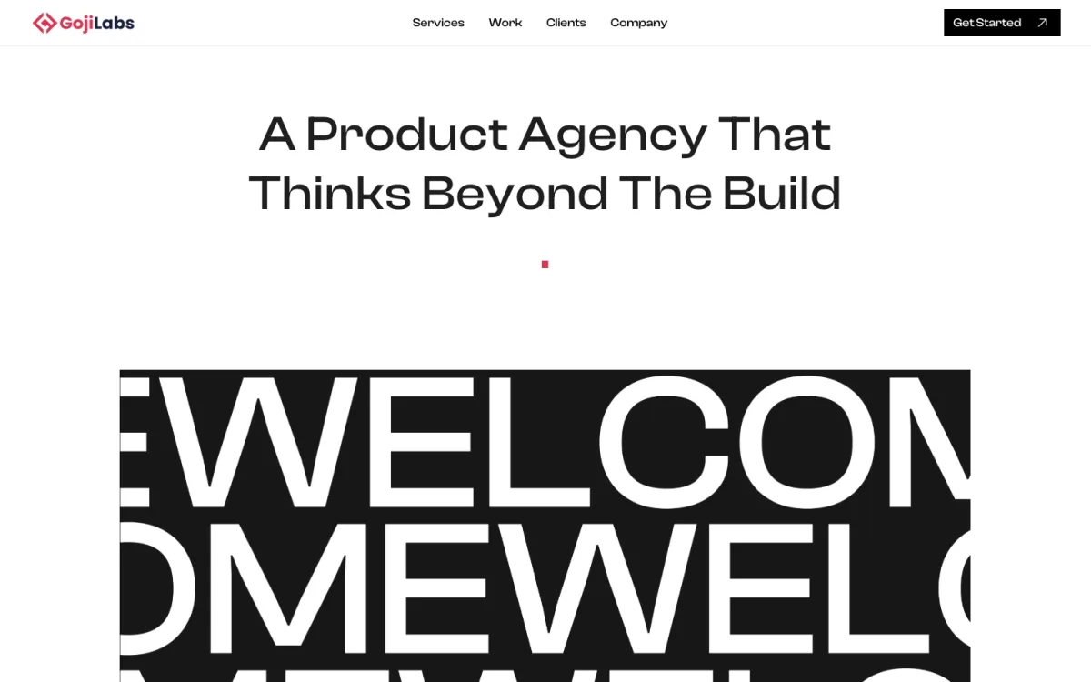 Goji Labs homepage
