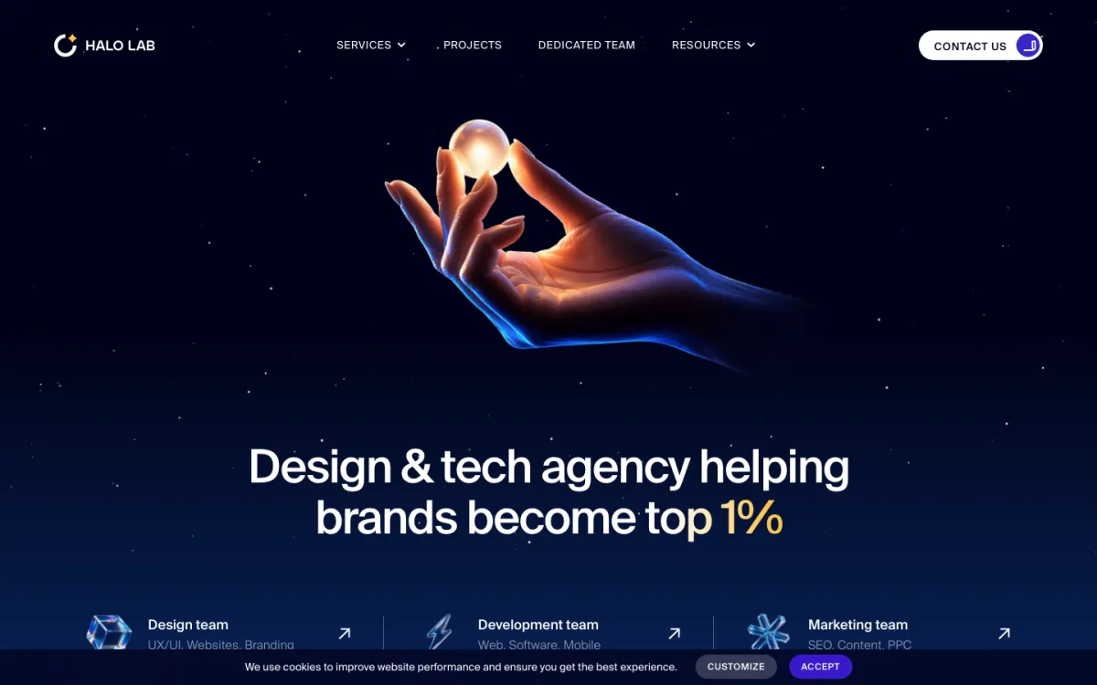 Halo Lab homepage
