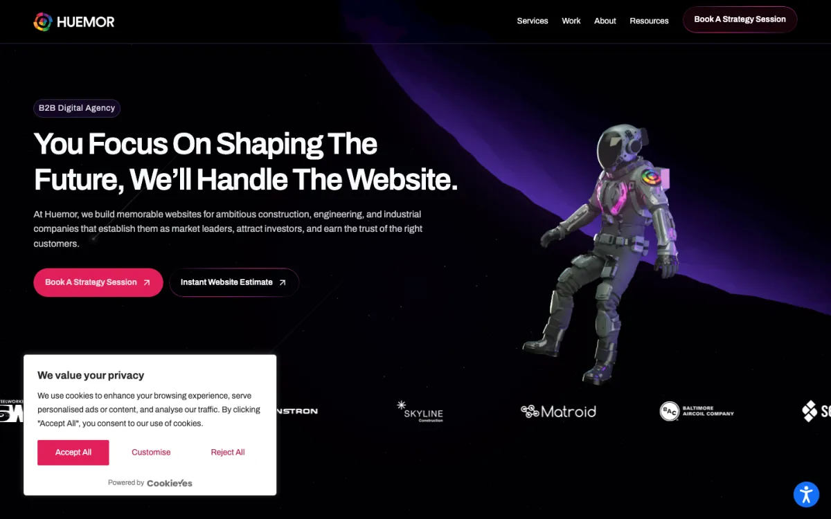 Huemor homepage