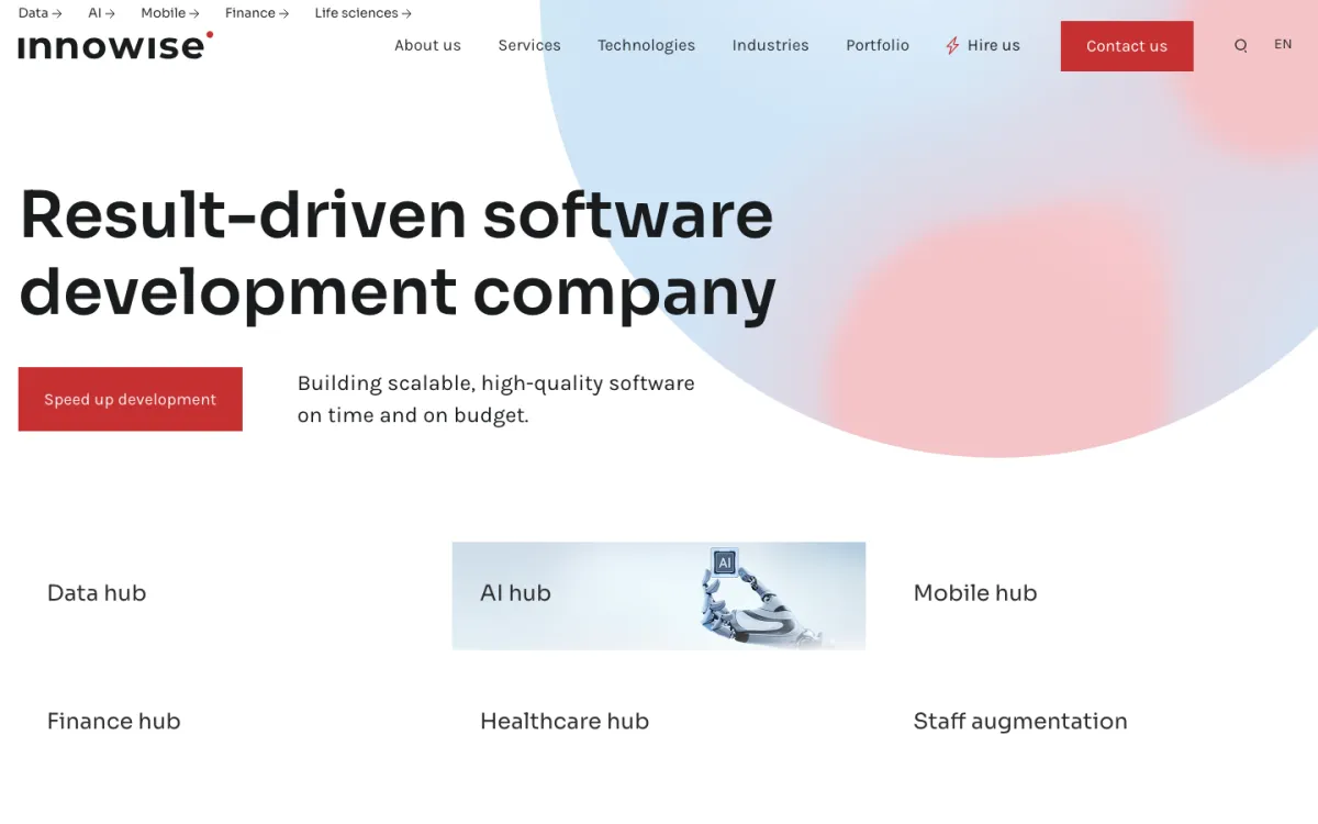 Innowise homepage