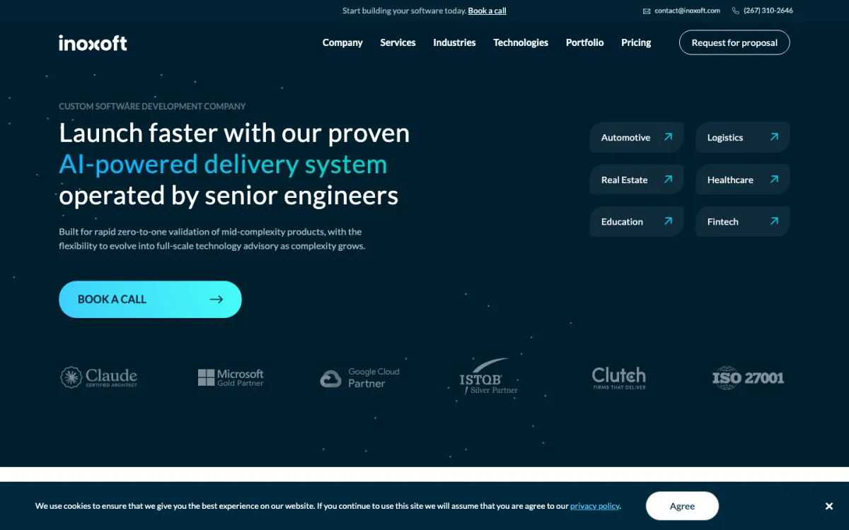 Inoxoft homepage