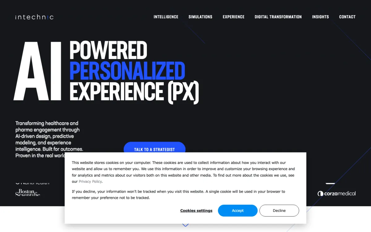 Intechnic homepage