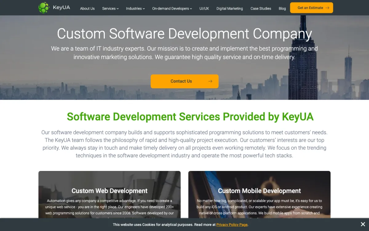 KeyUA homepage