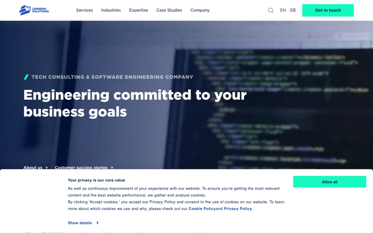 Lemberg Solutions homepage