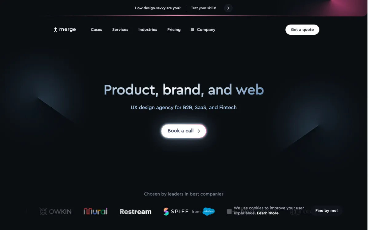 Merge Rocks homepage