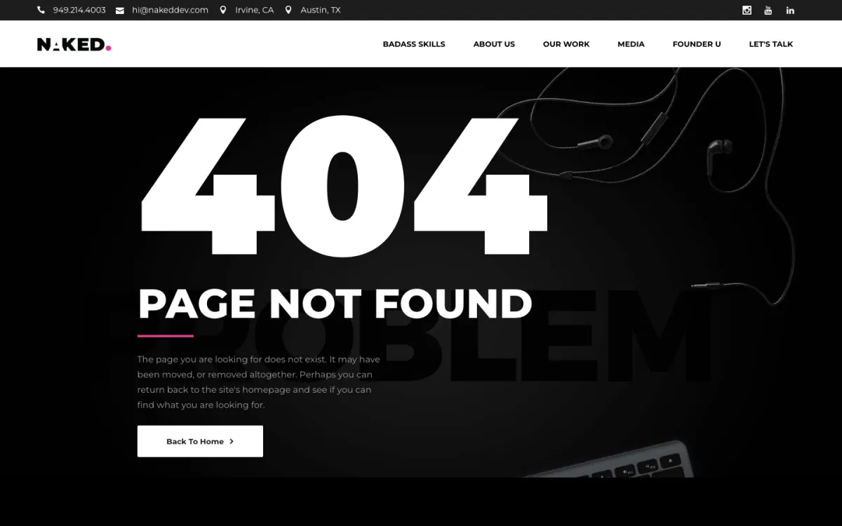Naked Development homepage
