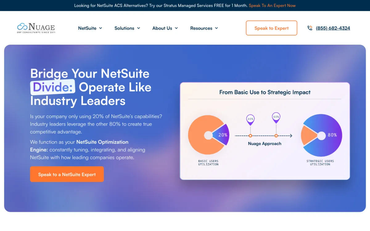 Nuage homepage