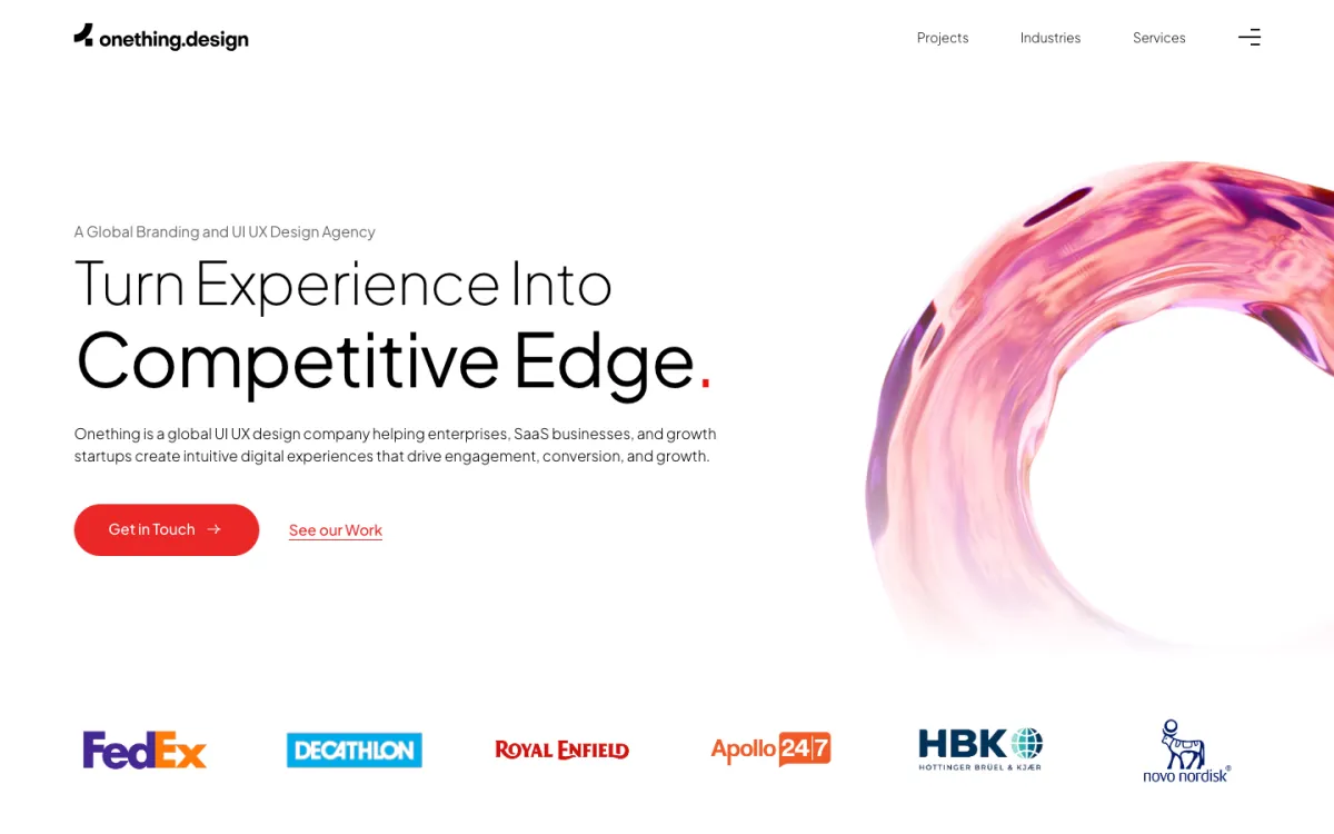 Onething Design homepage