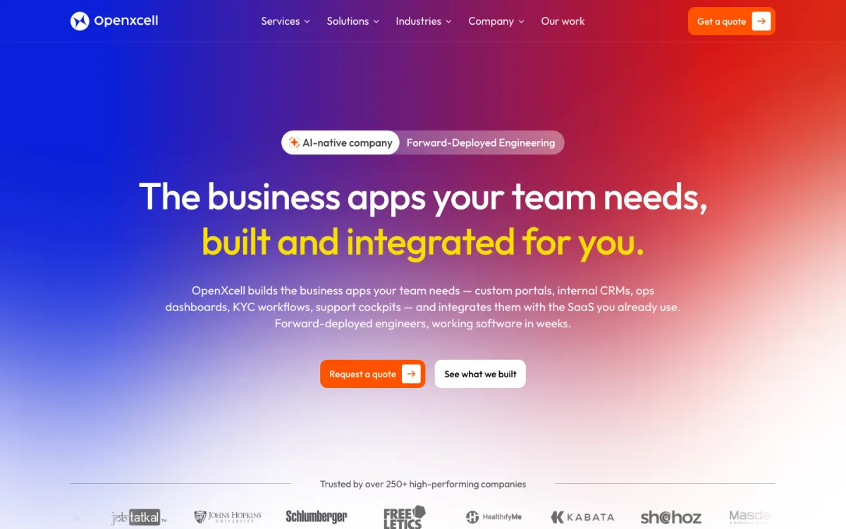 OpenXcell homepage