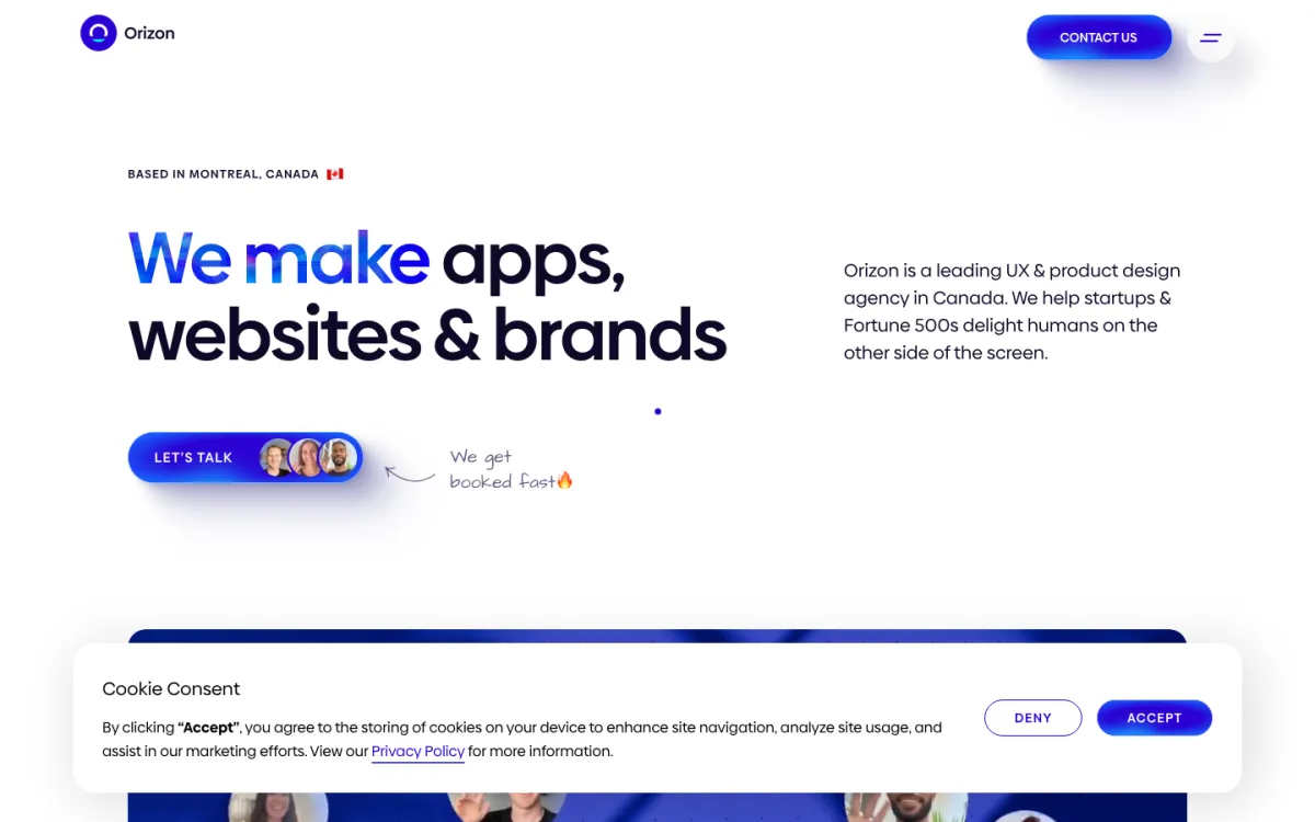 Orizon Design homepage