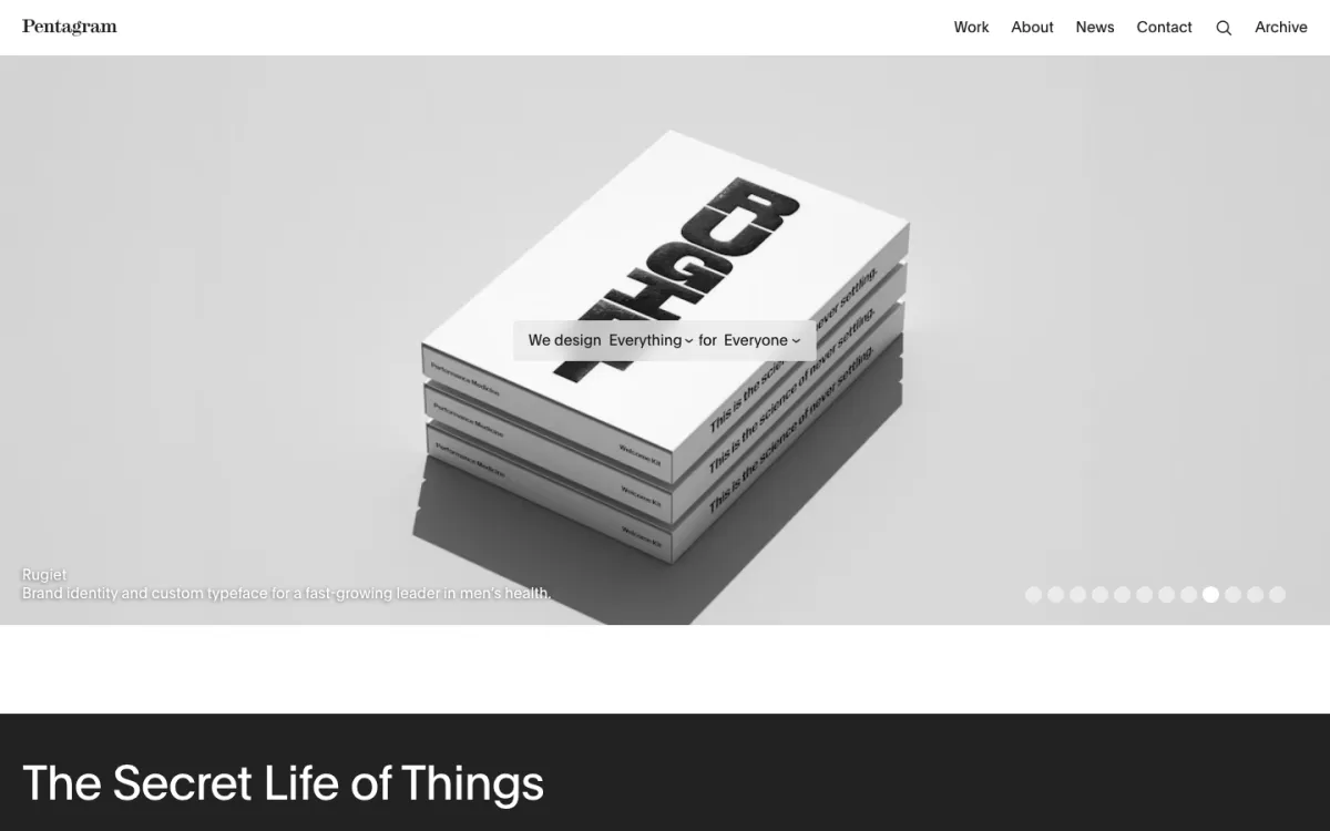Pentagram homepage