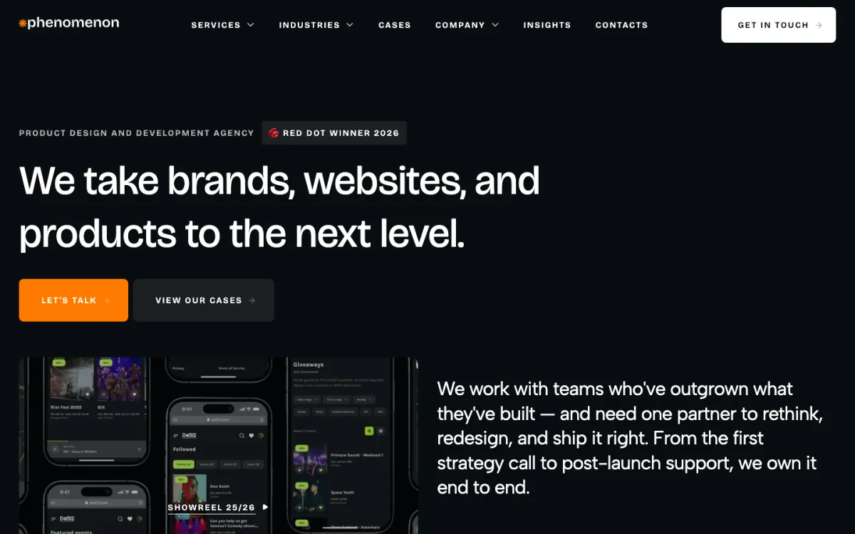 Phenomenon Studio homepage