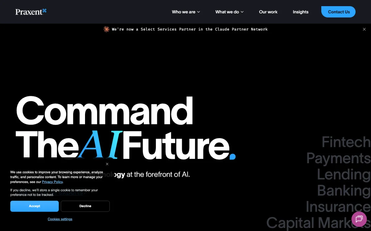 Praxent homepage