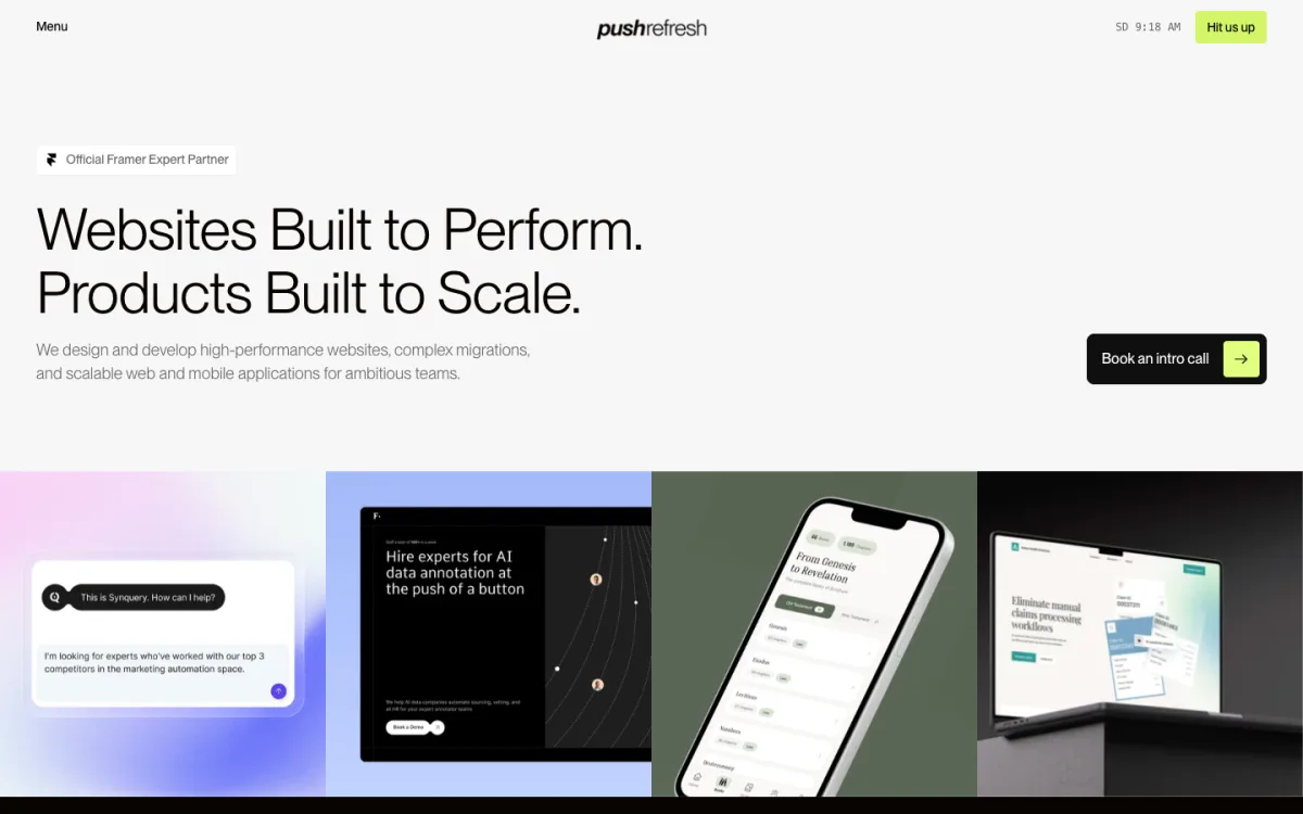 Push Refresh homepage
