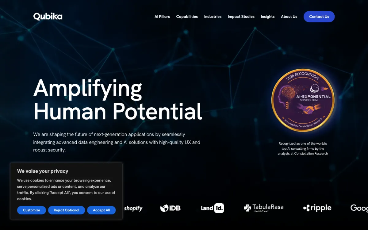 Qubika homepage