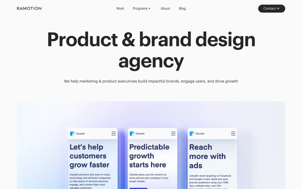 Ramotion homepage