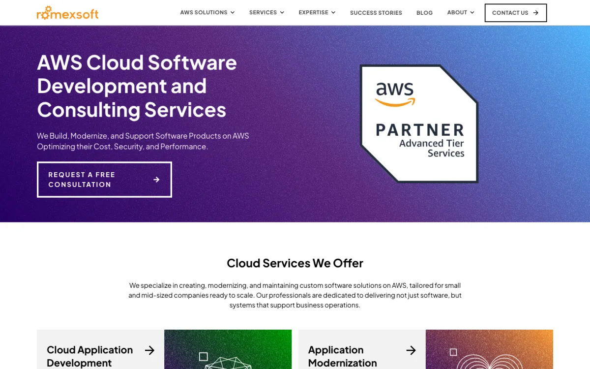Romexsoft homepage