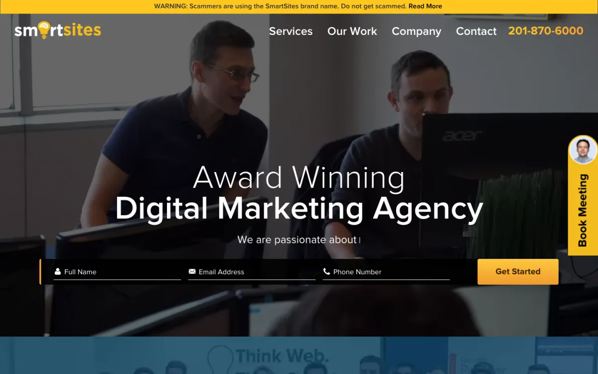 SmartSites homepage