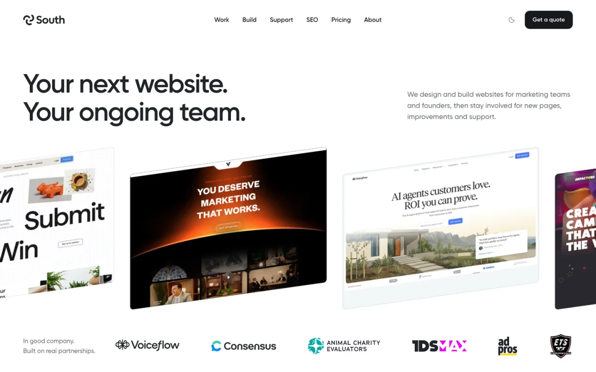 South Digital homepage