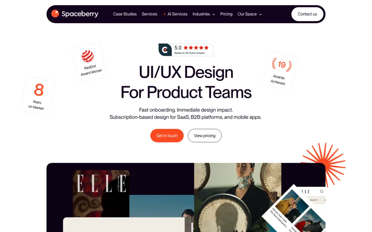 Spaceberry Studio homepage