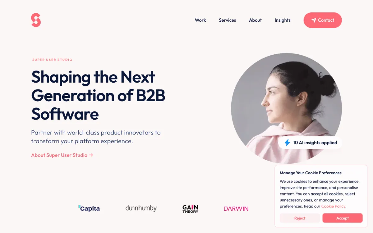 Super User Studio homepage