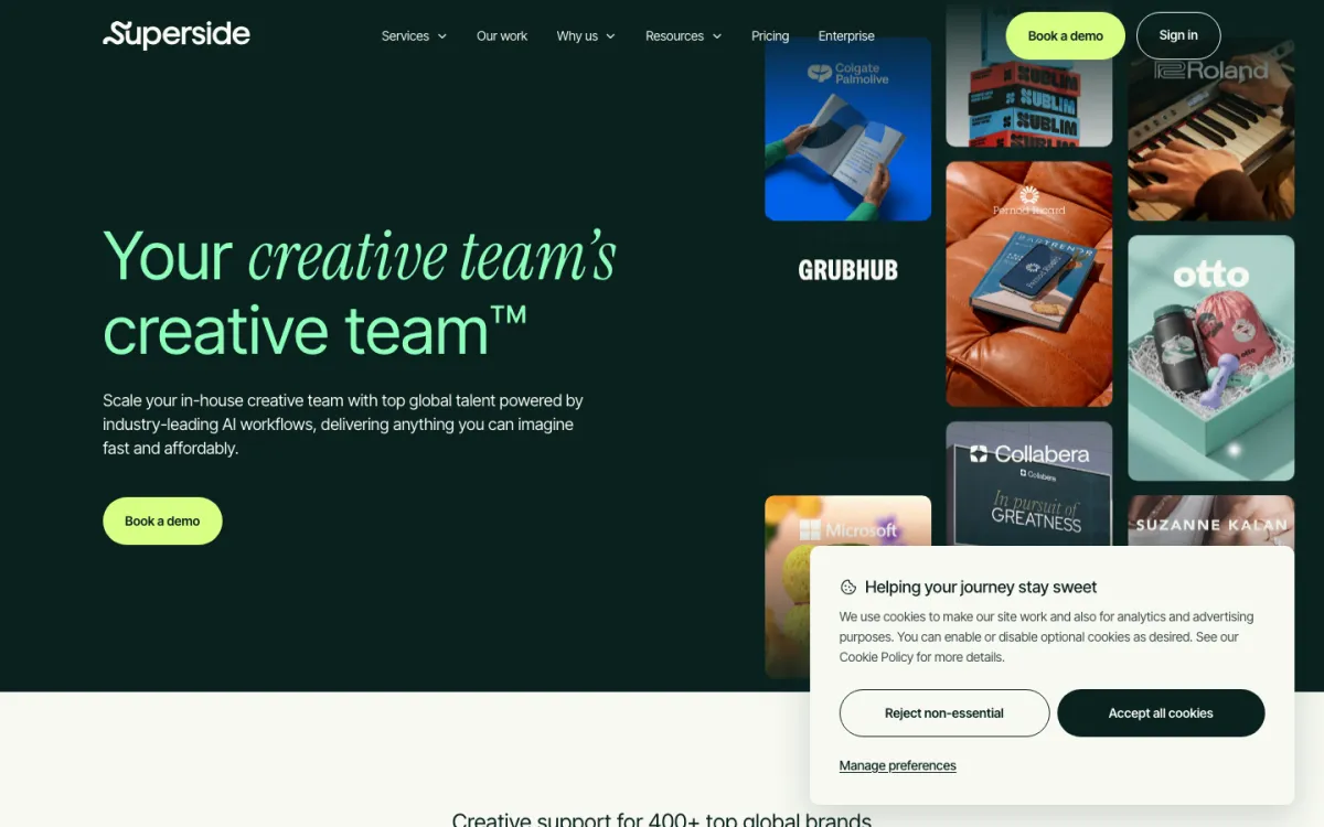 Superside homepage